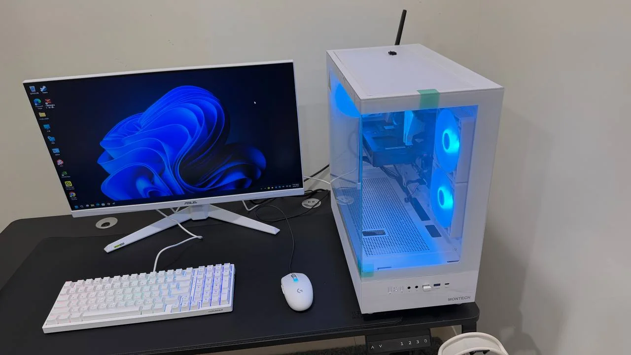 宇哥電腦白色側透遊戲主機成品案例